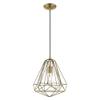 Livex Lighting 41324-07 Geometric - 1-Light Mini Pendant, Bronze view 3