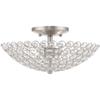 Livex Lighting 2-Light Ceiling Mount, Brushed Nickel view 1