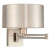 Livex Lighting 40034-91 1-Light Swing Arm Wall Light, Brushed Nickel view 1
