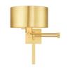 Livex Lighting 40034-91 1-Light Swing Arm Wall Light, Brushed Nickel view 3