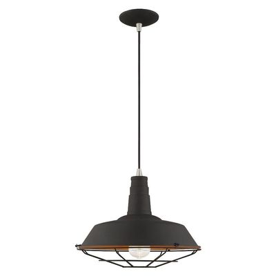 Livex Lighting 41184-04 Metal - 1-Light Mini Pendant, Black