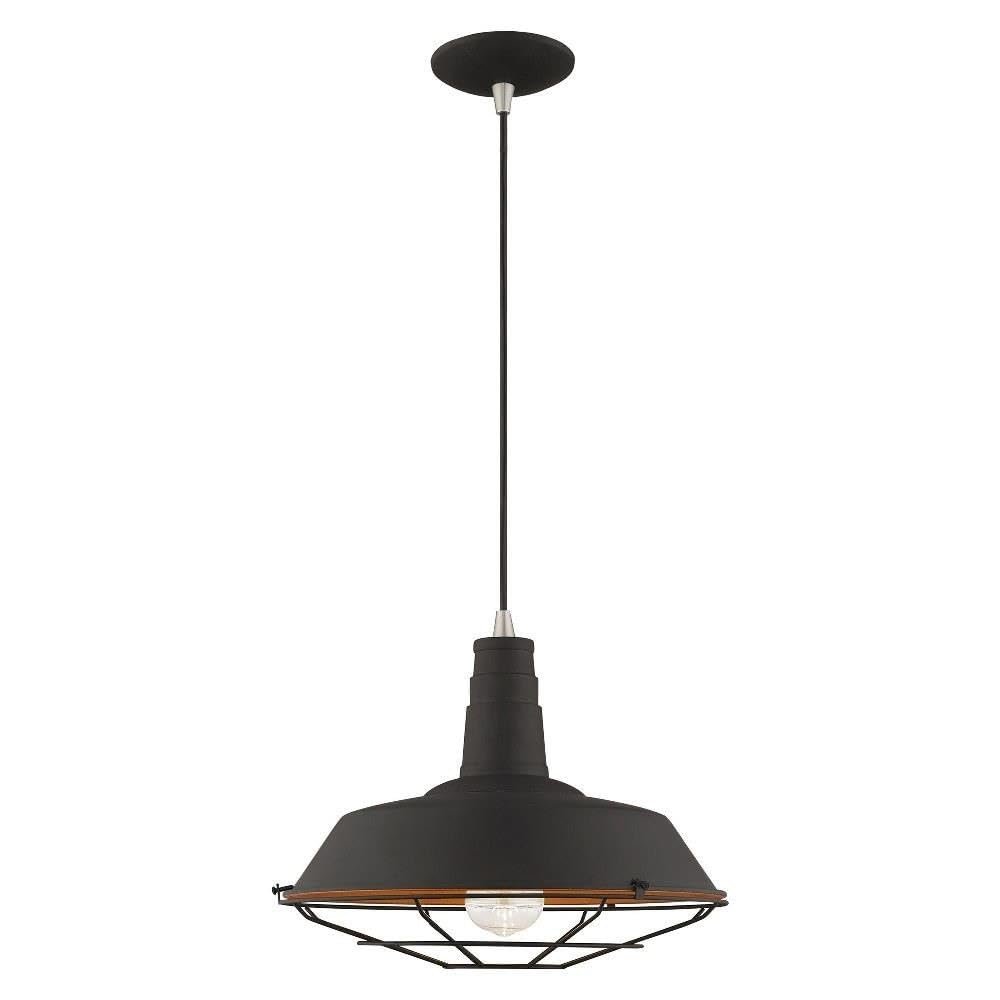 Livex Lighting 41184-04 Metal - 1-Light Mini Pendant, Black