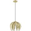 Livex Lighting 41231-28 Acanthus 1-Light Mini Pendant, Gold view 3
