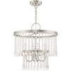 Livex Lighting 51064-91 Elizabeth 4-Light Chandelier, Brushed Nickel view 1