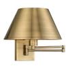 Livex Lighting 40030-01 1-Light Swing Arm Wall Light, Antique Brass view 1
