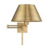 Livex Lighting 40030-01 1-Light Swing Arm Wall Light, Antique Brass view 4