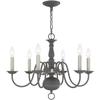 Livex Lighting 6-Light Chandelier, Scandinavian Gray view 1
