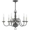 Livex Lighting 6-Light Chandelier, Scandinavian Gray view 2