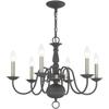 Livex Lighting 6-Light Chandelier, Scandinavian Gray view 3
