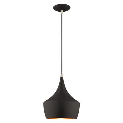 Livex Lighting 41186-04 Metal - 1-Light Mini Pendant, Black