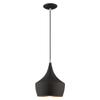 Livex Lighting 41186-04 Metal - 1-Light Mini Pendant, Black view 1