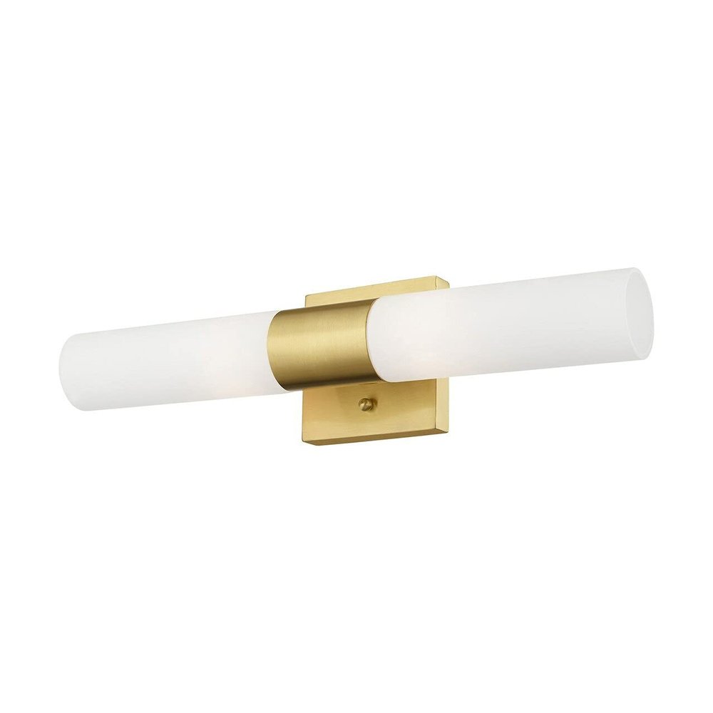 Livex Lighting 2-Light Fixture, Satin Brass