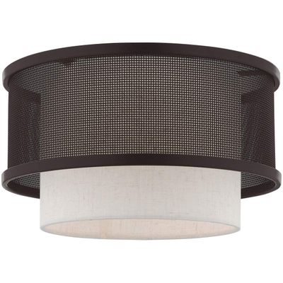 Livex Lighting 1-Light Ceiling Mount, Bronze