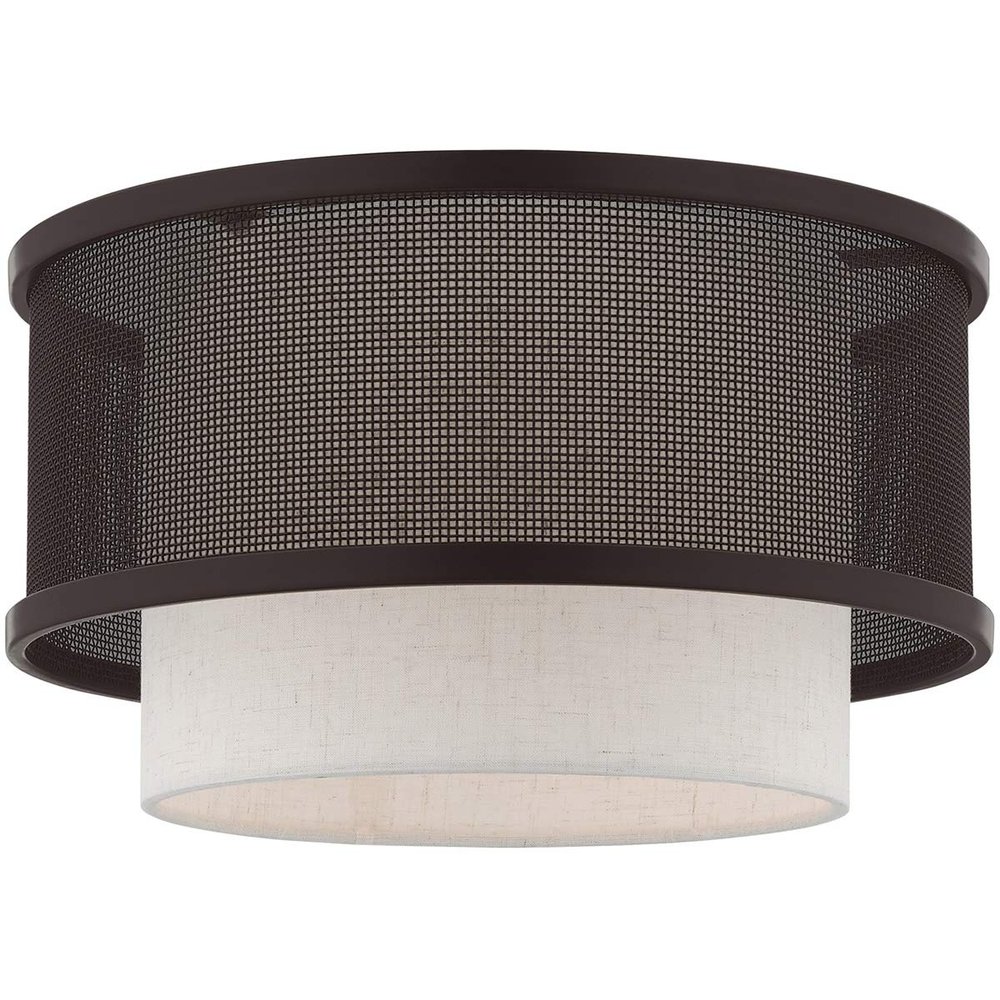 Livex Lighting 1-Light Ceiling Mount, Bronze