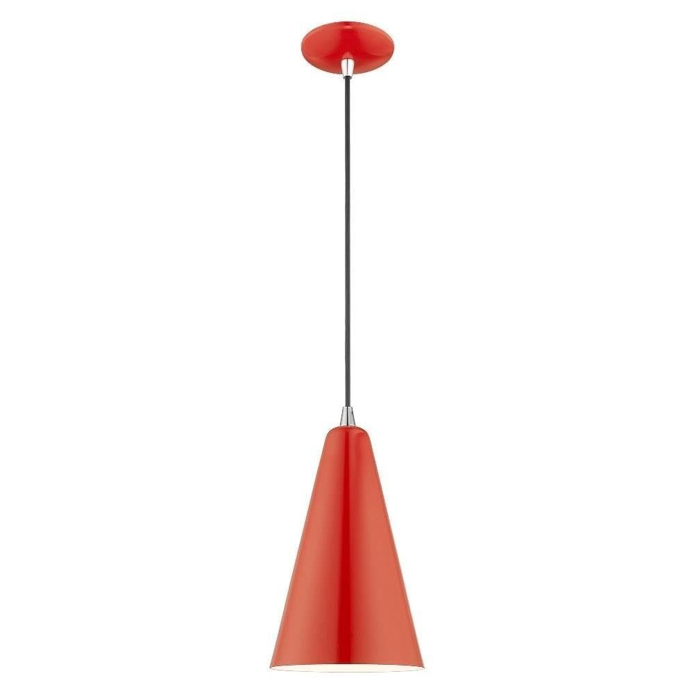 Livex Lighting 41175-72 Metal - 1-Light Mini Pendant, White