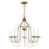 Livex Lighting 5-Light Chandelier, Antique Gold Leaf view 1