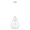Livex Lighting 41325-03 Geometric - 1-Light Mini Pendant, White view 1