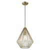 Livex Lighting 41325-03 Geometric - 1-Light Mini Pendant, White view 4