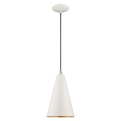 Livex Lighting 41175-69 Metal - 1-Light Mini Pendant, White
