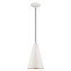 Livex Lighting 41175-69 Metal - 1-Light Mini Pendant, White view 1