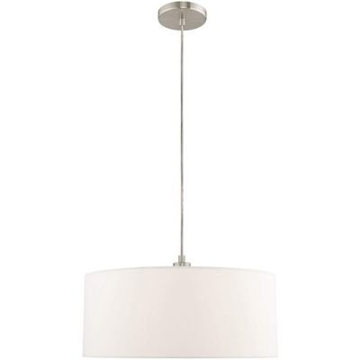 Livex Lighting 41090-91 Clark 1-Light Chandelier, Brushed Nickel