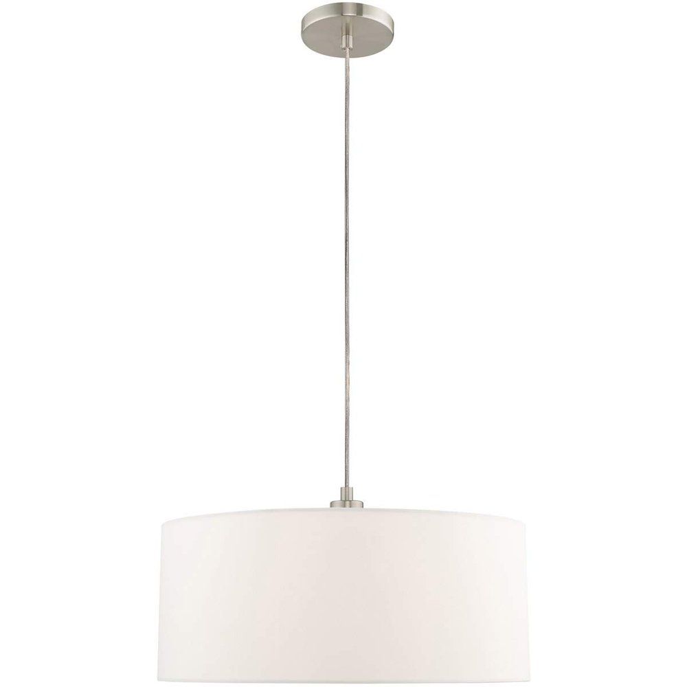 Livex Lighting 41090-91 Clark 1-Light Chandelier, Brushed Nickel