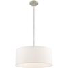 Livex Lighting 41090-91 Clark 1-Light Chandelier, Brushed Nickel view 4