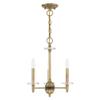 Livex Lighting 42703-07 Bancroft - Three Light Mini Chandelier, Bronze Finish with Clear Bobeche Crystal view 2