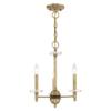 Livex Lighting 42703-07 Bancroft - Three Light Mini Chandelier, Bronze Finish with Clear Bobeche Crystal view 3