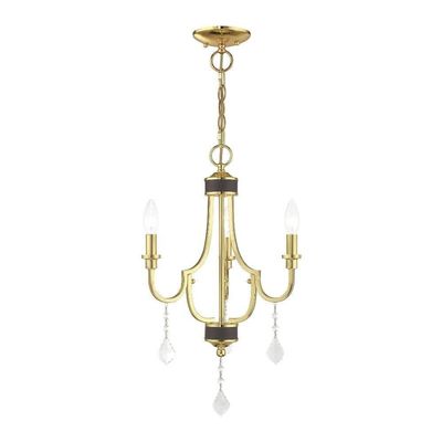 Livex Lighting 41273-02 Glendale 3-Light Chandelier, Polished Brass