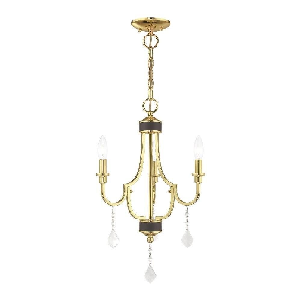 Livex Lighting 41273-02 Glendale 3-Light Chandelier, Polished Brass