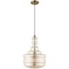 Livex Lighting 41225-01 Art Glass - 1-Light Mini Pendant, Antique Brass view 2
