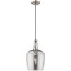 Livex Lighting 41244-91 Art Glass - 1-Light Mini Pendant, Brushed Nickel view 1