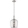 Livex Lighting 41244-91 Art Glass - 1-Light Mini Pendant, Brushed Nickel view 3