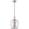 Livex Lighting 41244-91 Art Glass - 1-Light Mini Pendant, Brushed Nickel view 4
