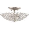 Livex Lighting 2-Light Ceiling Mount, Brushed Nickel view 2