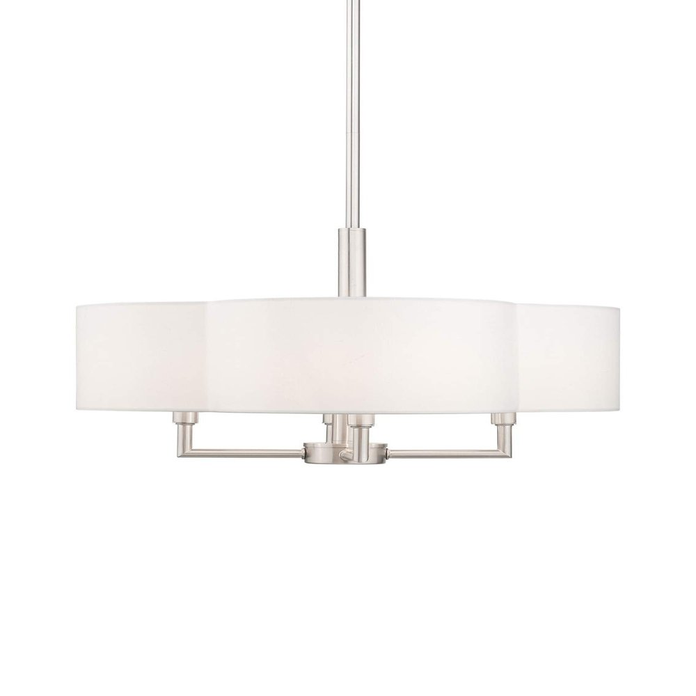 Livex Lighting 51924-91 Chelsea 4-Light Chandelier, Brushed Nickel