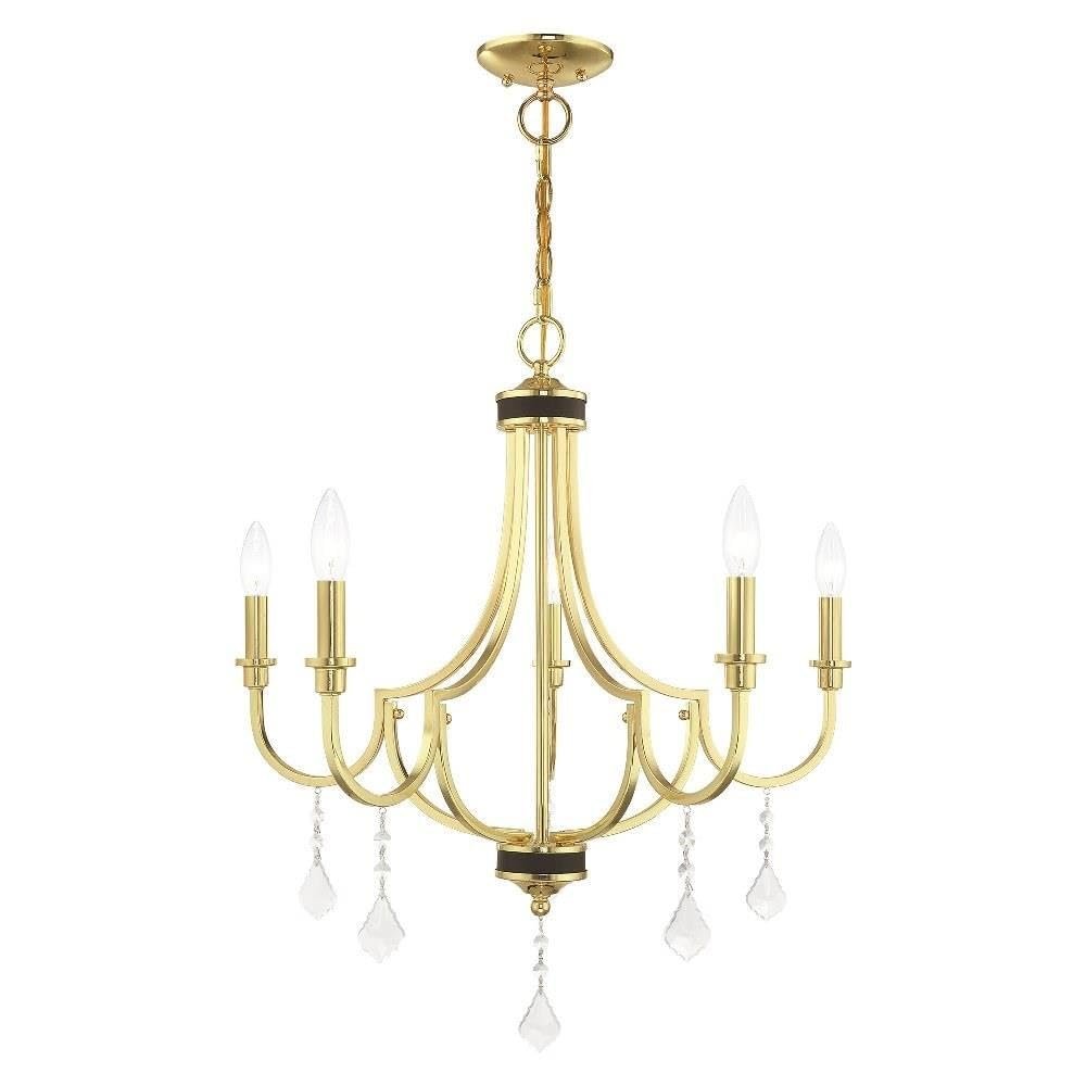 Livex Lighting 5-Light Chandelier, Polished Brass