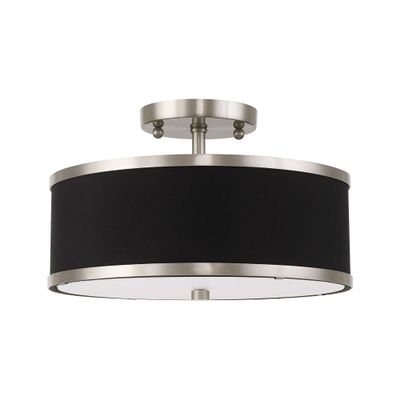 Livex Lighting 2-Light Ceiling Mount, Brushed Nickel