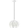 Livex Lighting 41231-60 Acanthus - One Light Mini Pendant, Antique White Finish with Antique White Metal Shade view 1