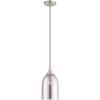 Livex Lighting 40649-91 Art Glass - 1-Light Mini Pendant, Brushed Nickel view 1