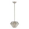 Livex Lighting 40401-91 Amsterdam - 16" One Light Mini Pendant, Brushed Nickel Finish with Brushed Nickel Metal Shade view 1
