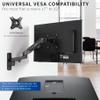 VIVO Premium Aluminum Single LCD Monitor Wall Mount for Screens up to 32 inches, Pneumatic Adjustable Arm fits up to VESA 100x100, MOUNT-G100B view 3