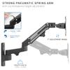 VIVO Premium Aluminum Single LCD Monitor Wall Mount for Screens up to 32 inches, Pneumatic Adjustable Arm fits up to VESA 100x100, MOUNT-G100B view 4