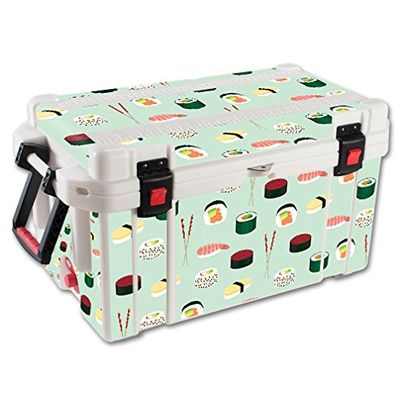 MightySkins (Cooler Not Included) Skin Compatible With Pelican 65 qt Cooler Sushi | Protective, Durable, and Unique Vinyl Decal wrap cover | Easy To Apply, Remove, and Change Styles | Made in the USA