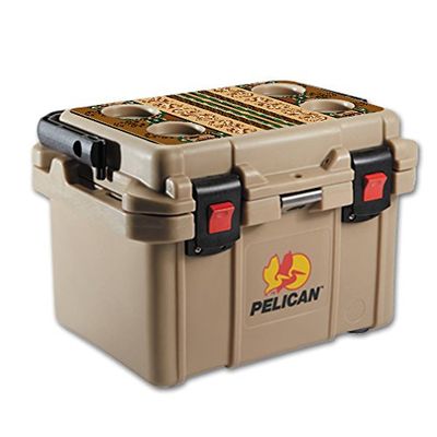 MightySkins (Cooler Not Included) Skin Compatible With Pelican 20 qt Cooler Lid Desert Stripes | Protective, Durable, and Unique Vinyl Decal wrap cover | Easy To Apply, Remove, and Change Styles | Made in the USA