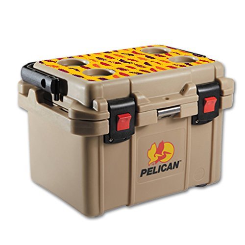 MightySkins (Cooler Not Included) Skin Compatible With Pelican 20 qt Cooler Lid Feathers | Protective, Durable, and Unique Vinyl Decal wrap cover | Easy To Apply, Remove, and Change Styles | Made in the USA