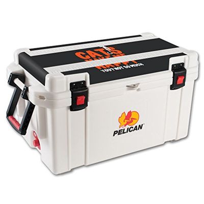 MightySkins (Cooler Not Included) Skin Compatible With Pelican 65 qt Cooler Lid Cats Make Me Happy | Protective, Durable, and Unique Vinyl Decal wrap cover | Easy To Apply, Remove, and Change Styles | Made in the USA