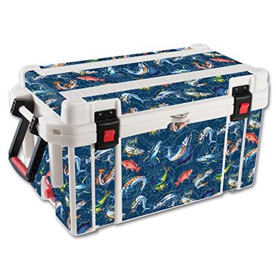 MightySkins (Cooler Not Included) Skin Compatible With Pelican 65 qt Cooler Saltwater Compass | Protective, Durable, and Unique Vinyl Decal wrap cover | Easy To Apply, Remove, and Change Styles | Made in the USA