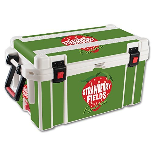 MightySkins (Cooler Not Included) Skin Compatible With Pelican 65 qt Cooler Strawberry Fields Forever | Protective, Durable, and Unique Vinyl Decal wrap cover | Easy To Apply, Remove, and Change Styles | Made in the USA